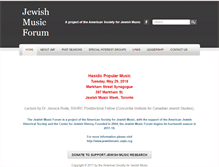 Tablet Screenshot of jewishmusicforum.org